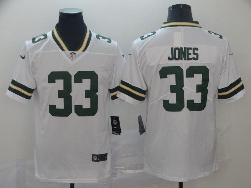 Men Green Bay Packers 33 Jones White Nike Vapor Untouchable Limited Player NFL Jerseys
